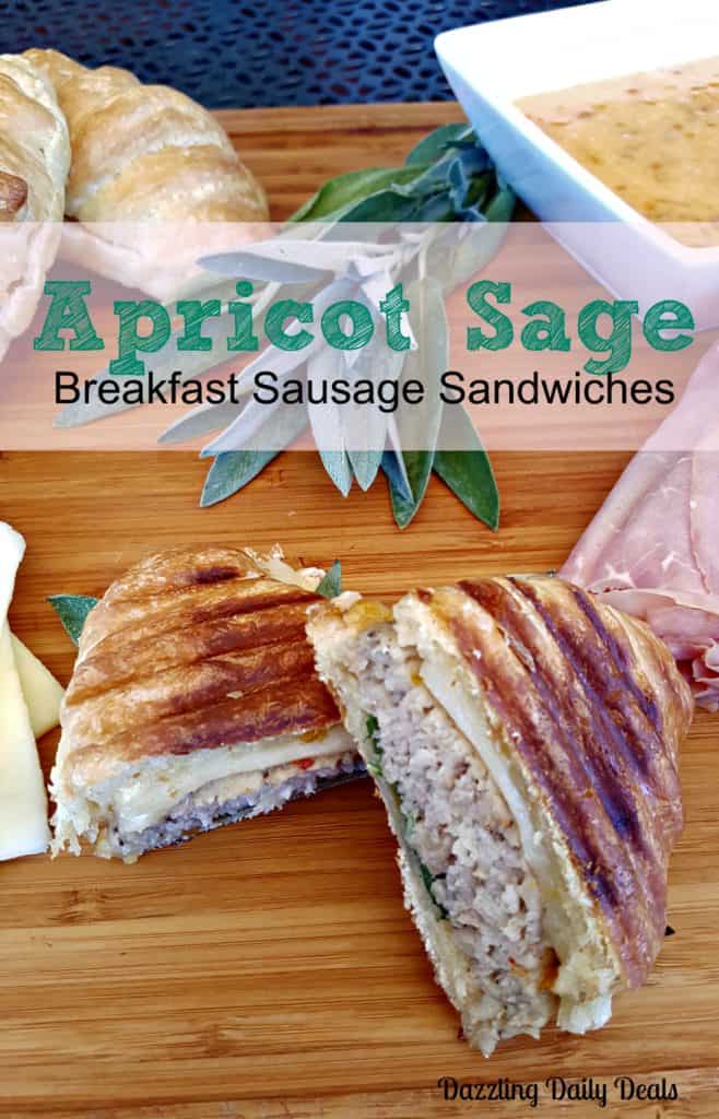 Apricot Sage Breakfast Sausage Sandwiches