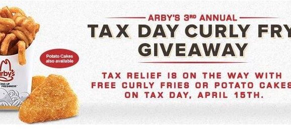 Arby’s FREE Curly Fries on Tax Day!!! 4/15