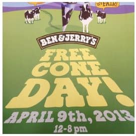 FREE Cone Day at Ben & Jerry’s 4/9 – #freeconeday