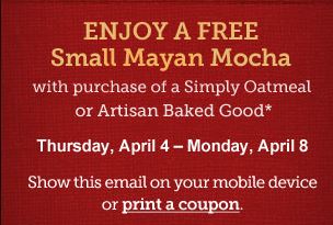 Get your FREE Peet’s Mayan Chocolate Mocha 4/4-4/8 peets