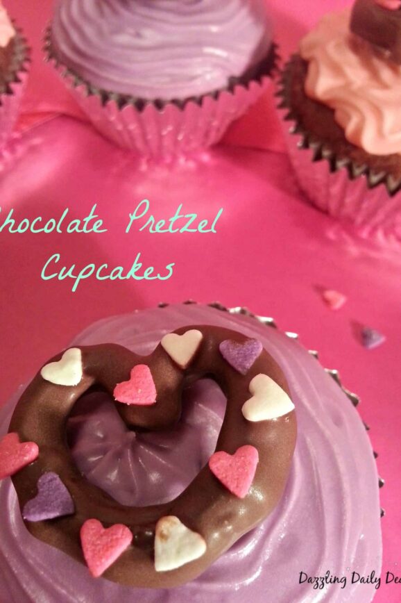 Chocolate Pretzel Cupcakes