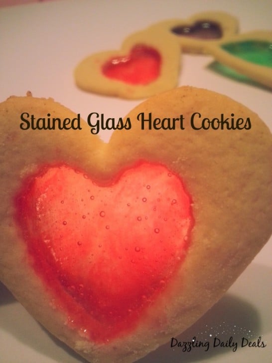 Stained Glass Heart Cookies