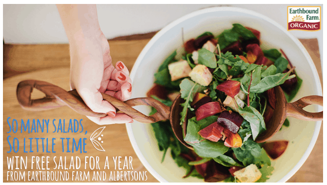 Albertsons- WIN FREE Salad For a Year #HugeSale Albertson FREE Salad for a year contest