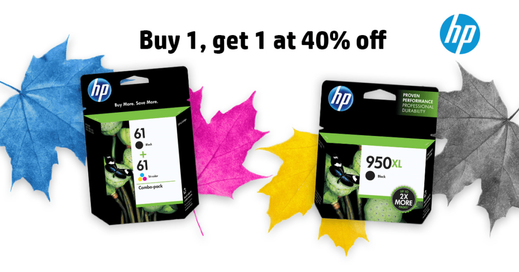 *HOT* Stock-up Sale For HP Ink, BOGO 40% Off #HPink #ad hp fall