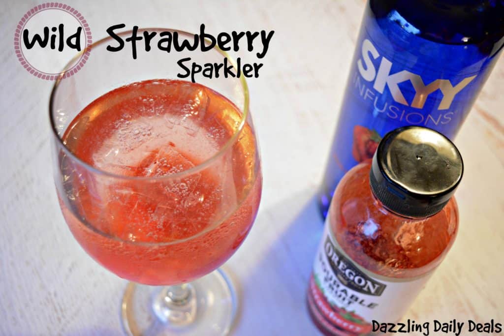 Wild Strawberry Sparkler with Oregon Pour-able Fruit wild strawberry