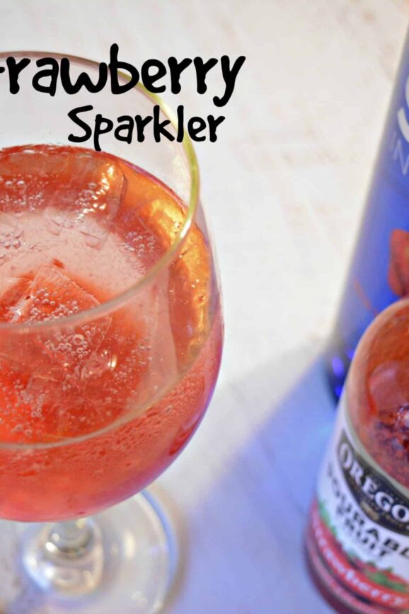 Wild Strawberry Sparkler with Oregon Pour-able Fruit