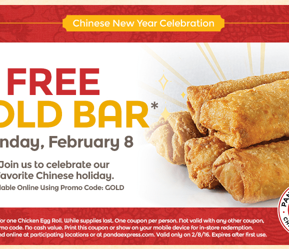 Celebrate Chinese New Year with a FREE Gold Bar From Panda Express
