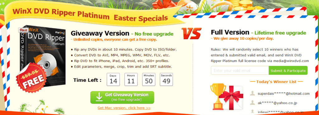 Free Get WinX DVD Ripper Platinum to Fast Rip Any Protected DVDs on Windows 1