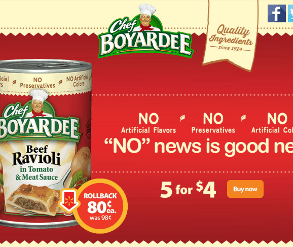 Amazing Deal on Chef Boyardee at Walmart #SaveOnChef #ad
