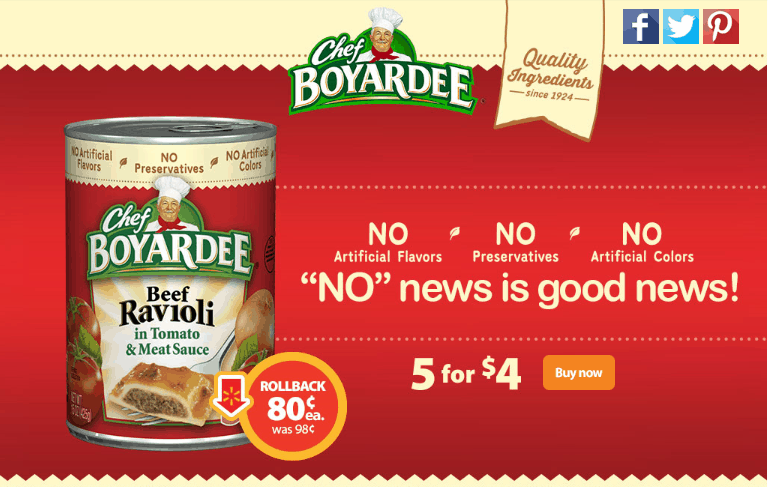 Amazing Deal on Chef Boyardee at Walmart #SaveOnChef #ad
