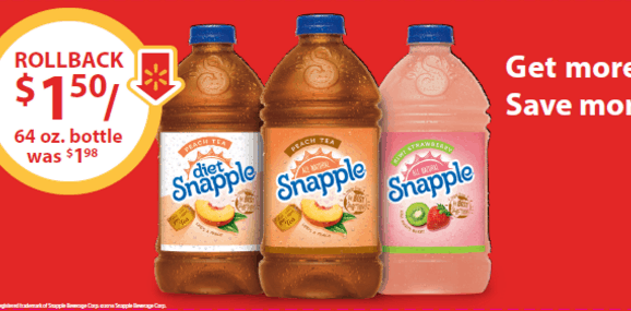 Snapple On RollBack At Walmart #SnappleRollback