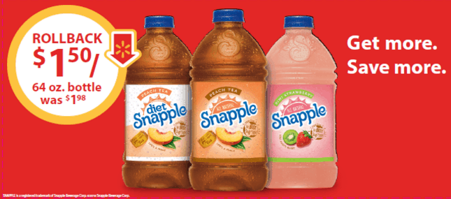 Snapple On RollBack At Walmart #SnappleRollback snapple-1
