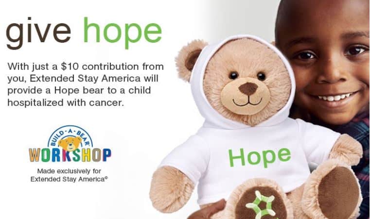 Give Hope to Children Fighting Cancer With The Give Hope Bear From Extended Stay America #GiveHope #ad Give Hope to Children Fighting Cancer With The Give Hope Bear From Extended Stay America #GiveHope #ad