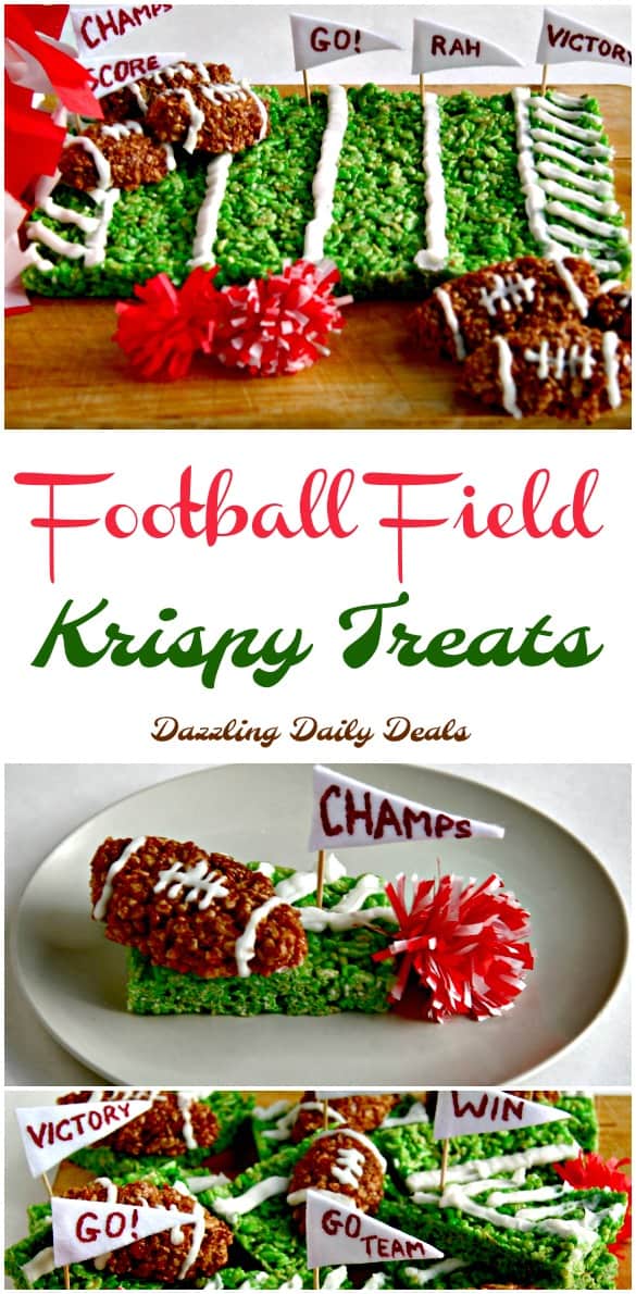 Easy Game Day Football Field Krispy Treats Easy Game Day Football Field Krispy Treats