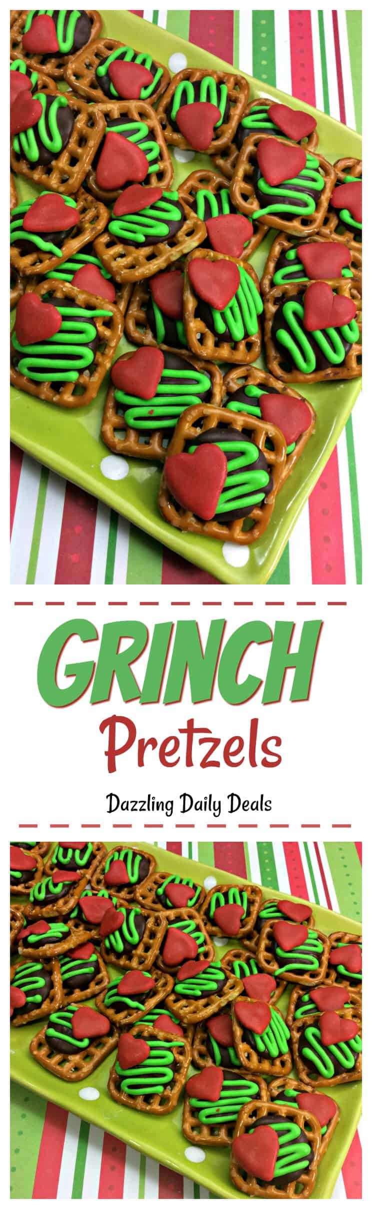 Easy Grinch Pretzels #Recipe Easy Grinch Pretzels #Recipe