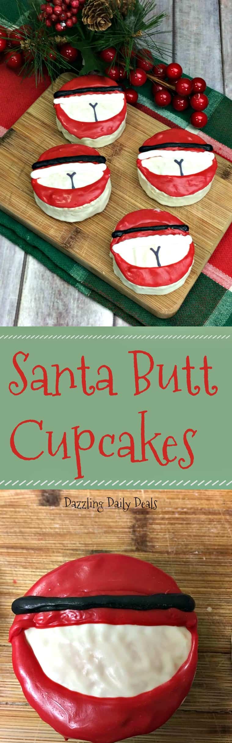 Easy Santa Butt Cupcakes Recipe Easy Santa Butt Cupcakes Recipe