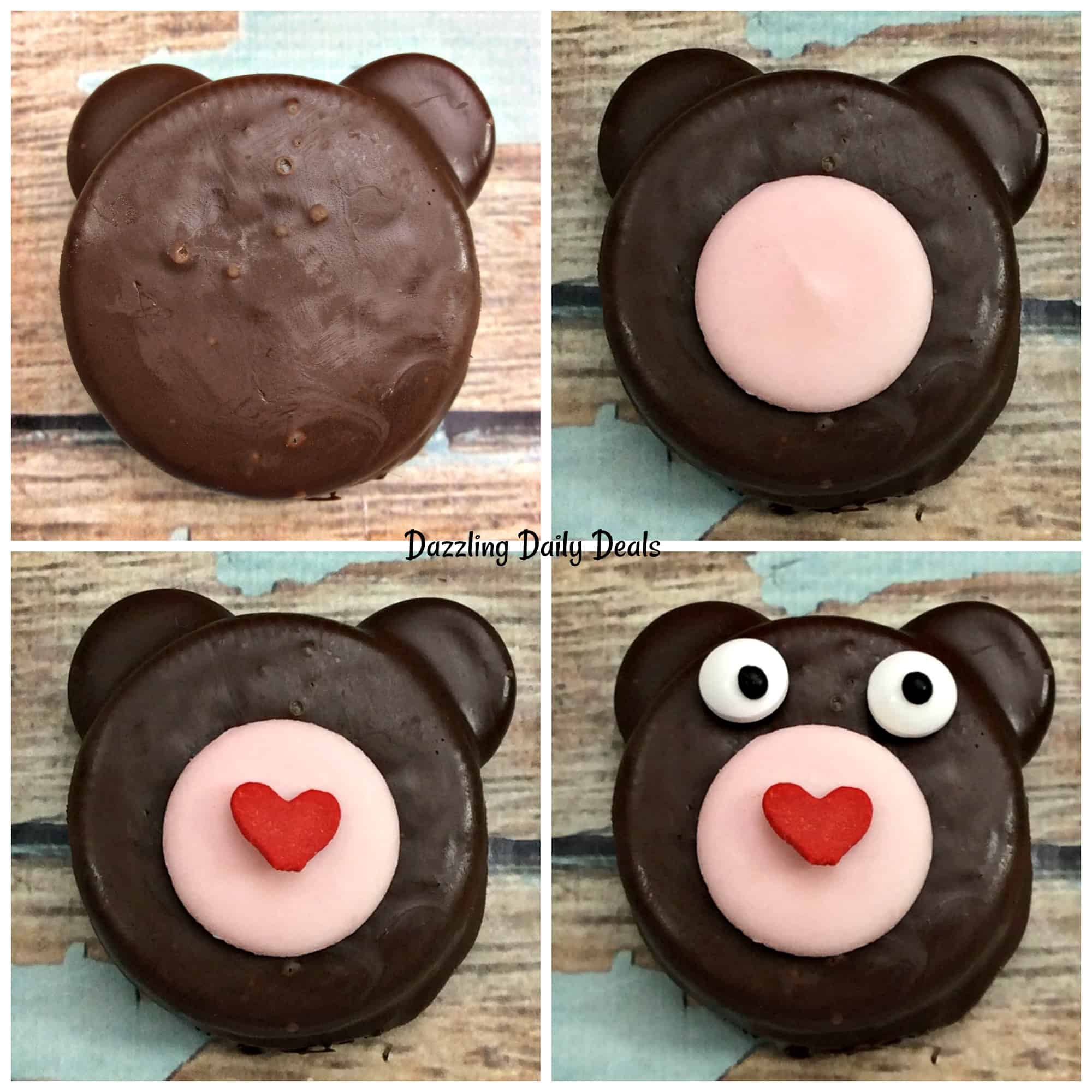 Easy Valentines Sweetheart Oreo Bear Cookies #recipe Oreo Bear Cookies