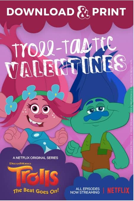 Valentines Day Trolls Printables
