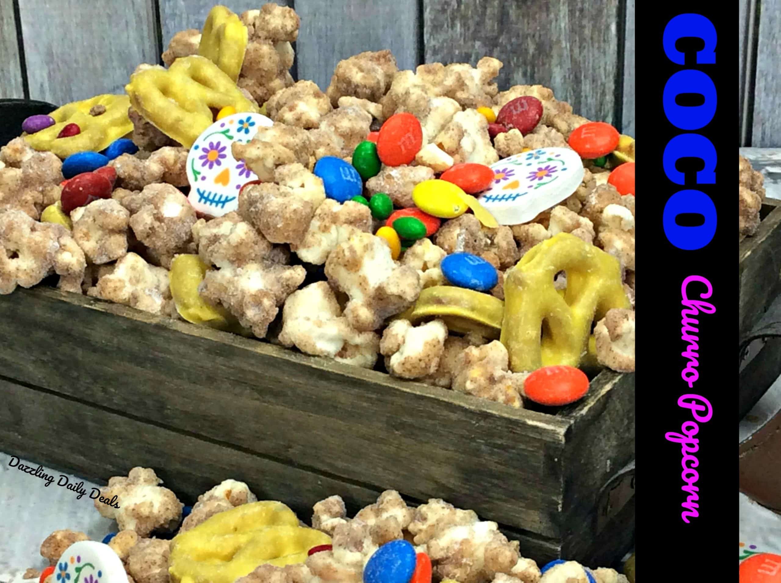 Disney’s Coco Churro Popcorn Recipe #PixarCocoEvent