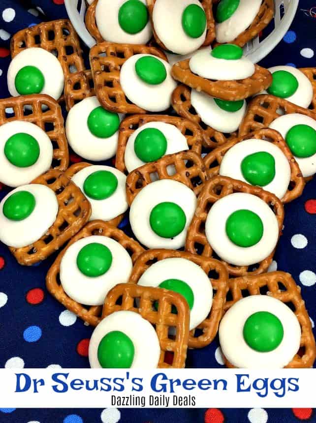 Dr Seuss Green Eggs Pretzels