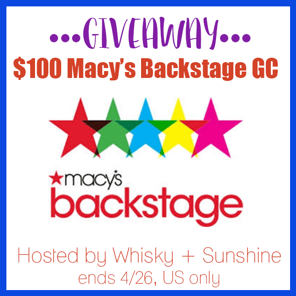 Enter to Win a $100 Gift Card to Macy’s Backstage #Giveaway