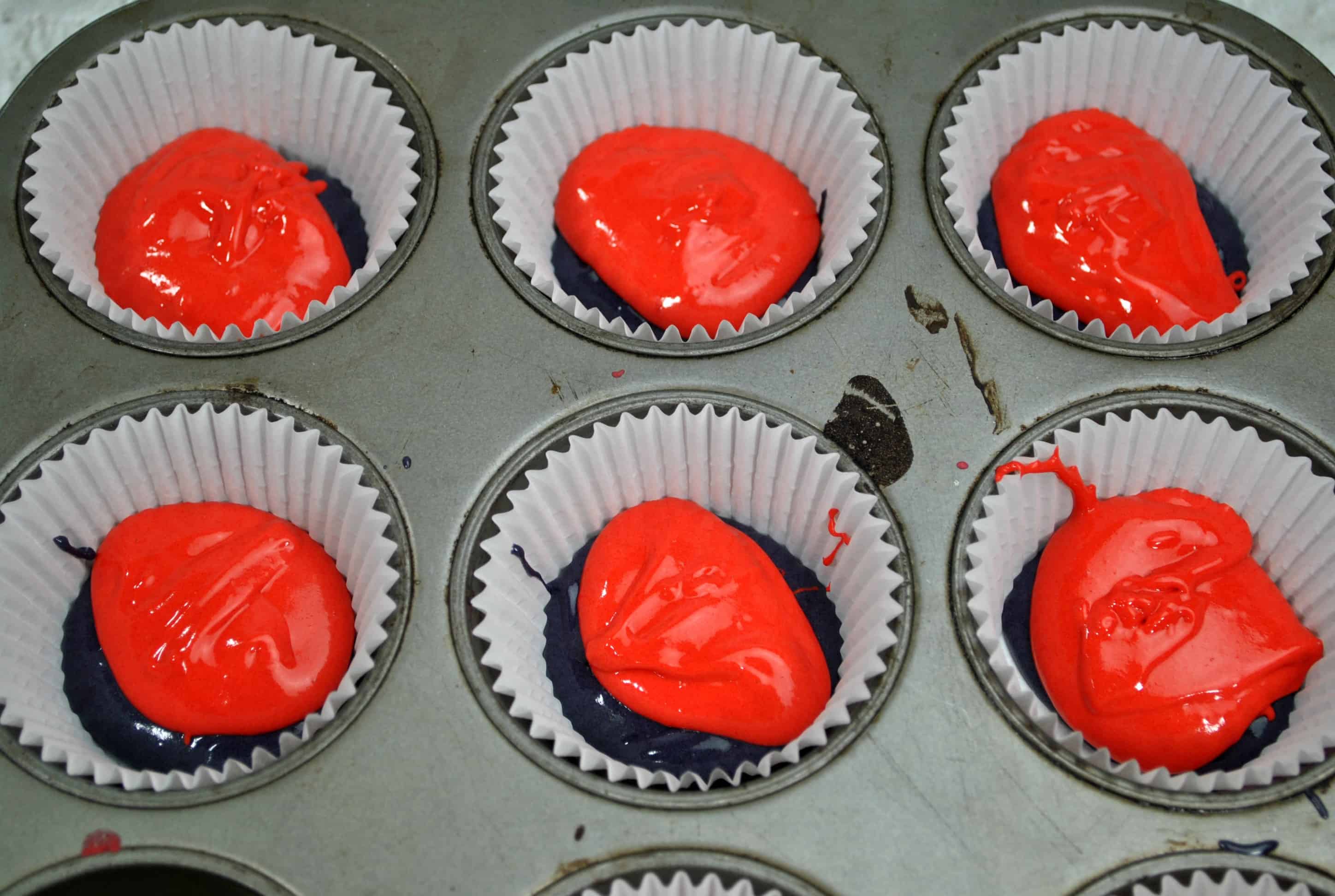 Easy Deadpool Cupcakes #Deadpool2 Easy Deadpool Cupcakes #Deadpool2