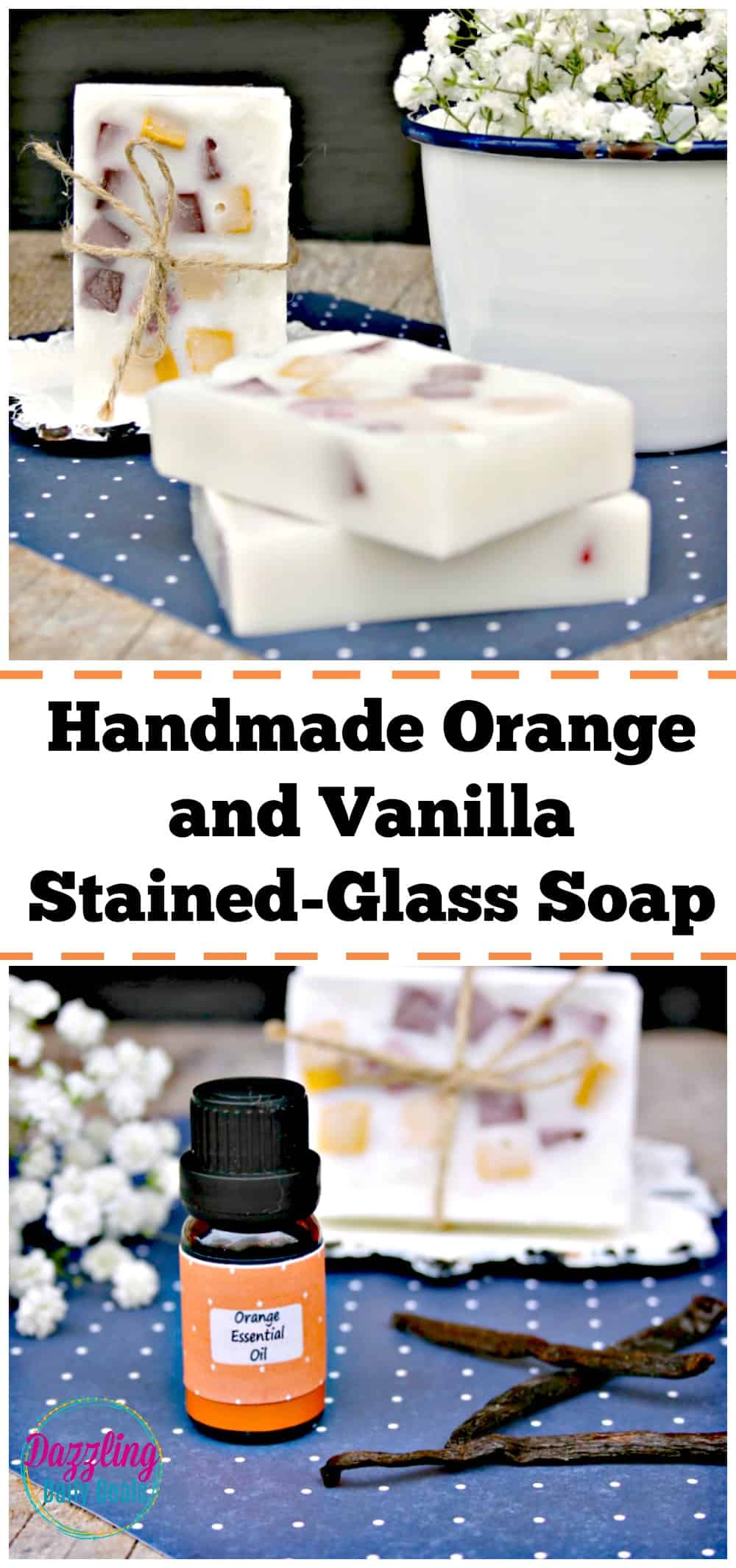 Handmade Orange and Vanilla Stained-Glass Soap