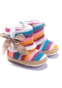HOT PRICE on Adorable Baby Girl Rainbow Fleece Snow Booties! HOT PRICE on Adorable Baby Girl Rainbow Fleece Snow Booties!