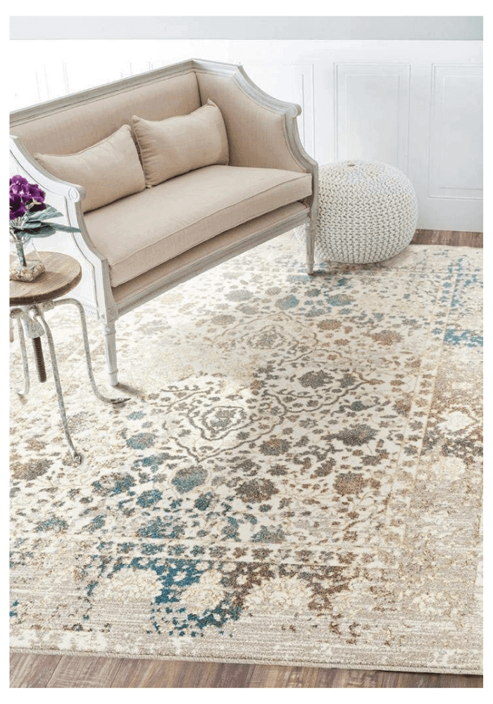 Incredible Deal on Beautiful Distressed Cream 5 x 7 Area Rug!