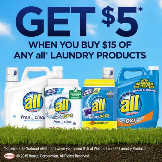 Final Week – Don’t Miss Out On This HUGE Offer – Get A Gift Card When You Spend On all® Laundry Products #ad #allLaundryatWalmart Final Week – Don’t Miss Out On This HUGE Offer – Get A Gift Card When You Spend On all® Laundry Products #ad #allLaundryatWalmart