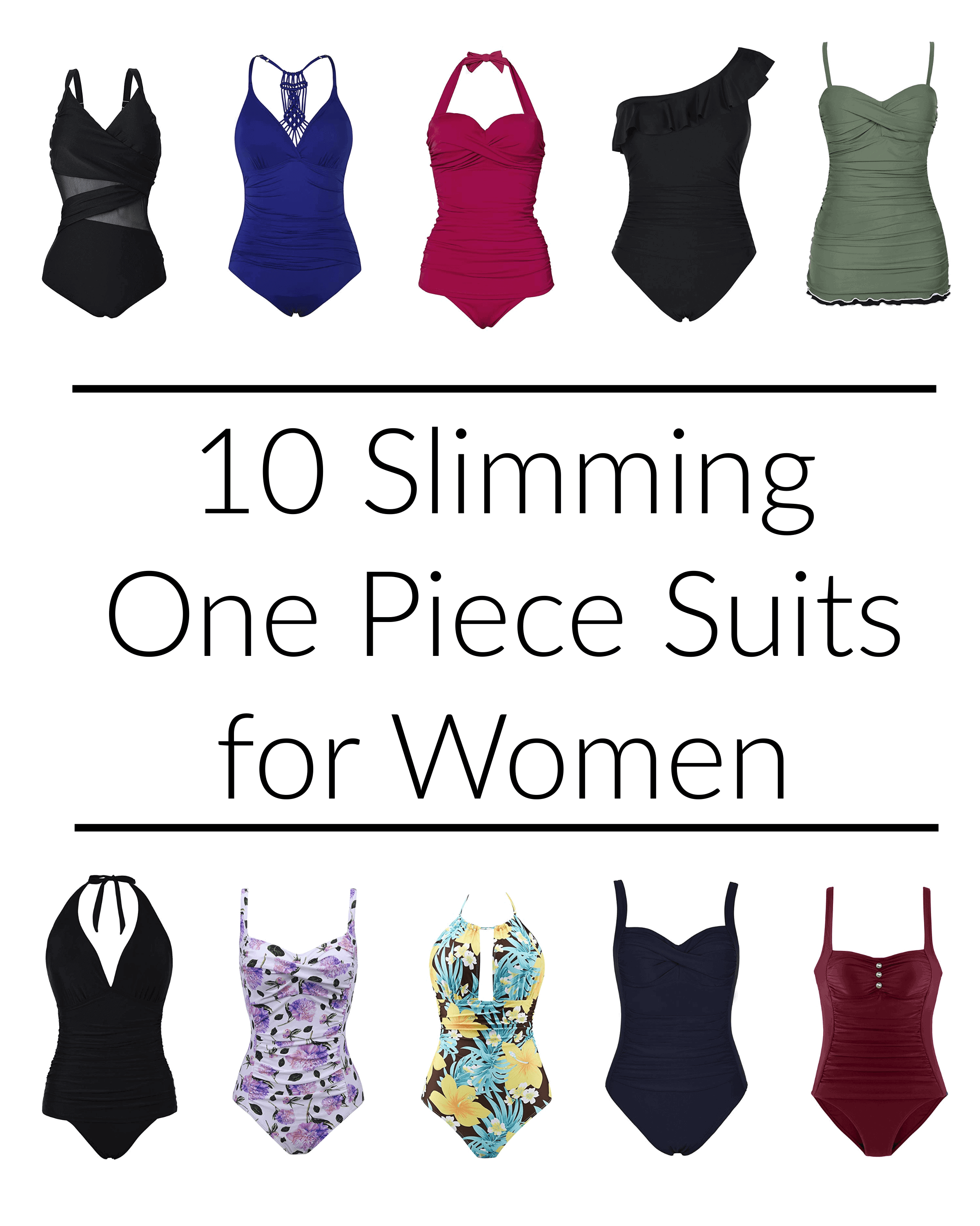10 Slimming One Piece Suits For Woman On A Budget