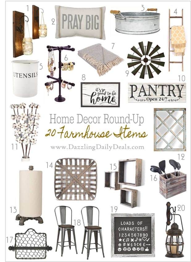 20 Farmhouse Home Decor Items
