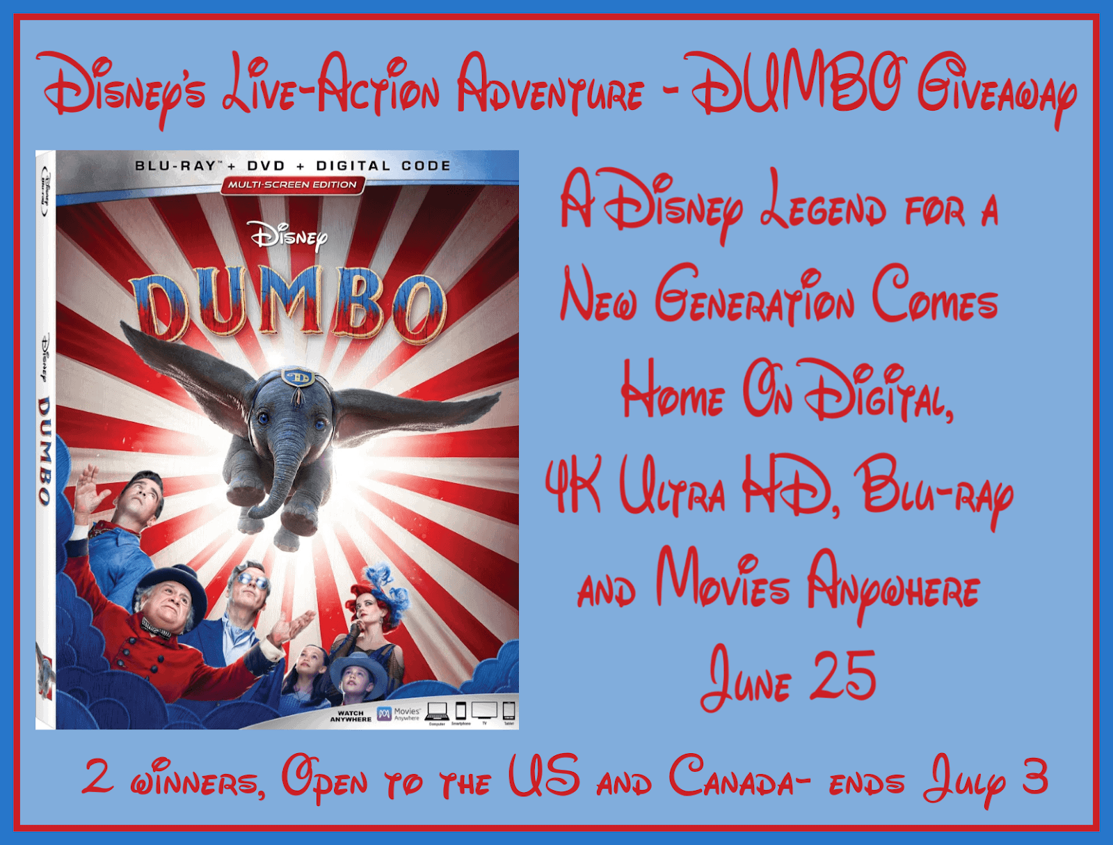 Disney’s Live-Action Adventure – Dumbo #giveaway