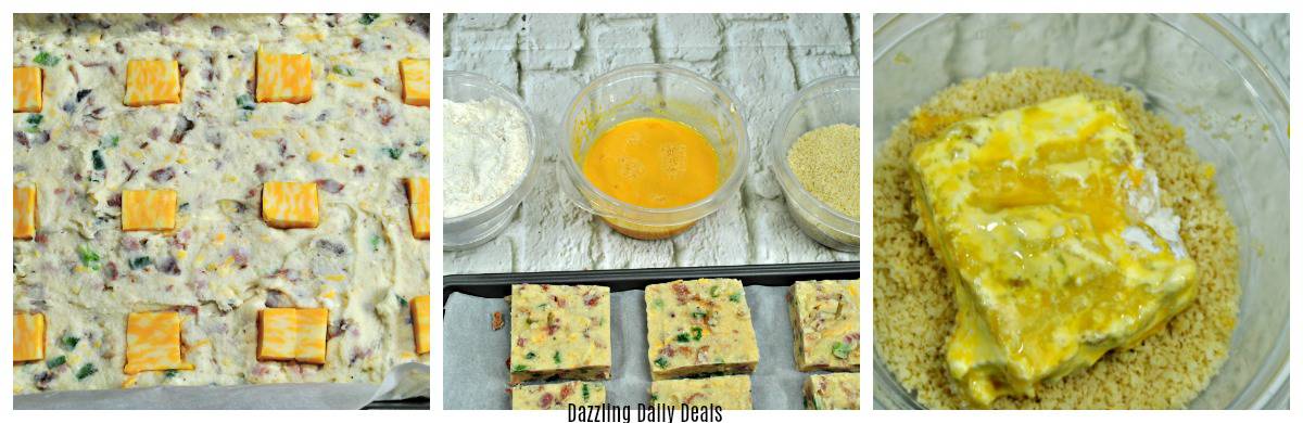 Air Fryer Loaded Potato Cheese Squares Air Fryer Loaded Potato Cheese Squares