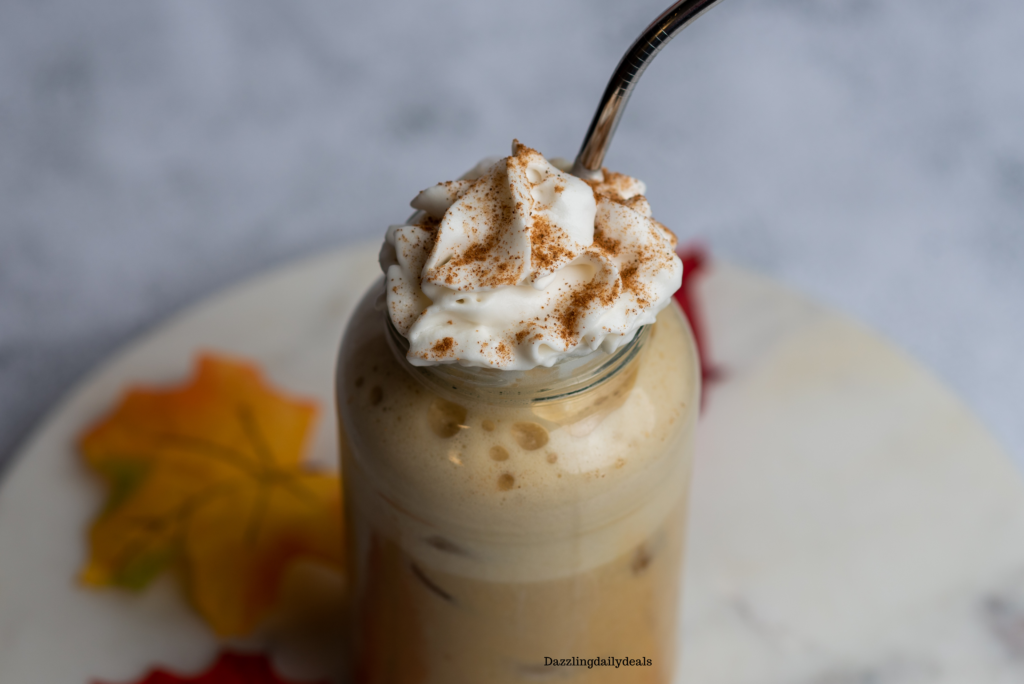 Vegan Pumpkin Pie Iced Oat Milk Latte Vegan Pumpkin Pie Iced Oat Milk Latte